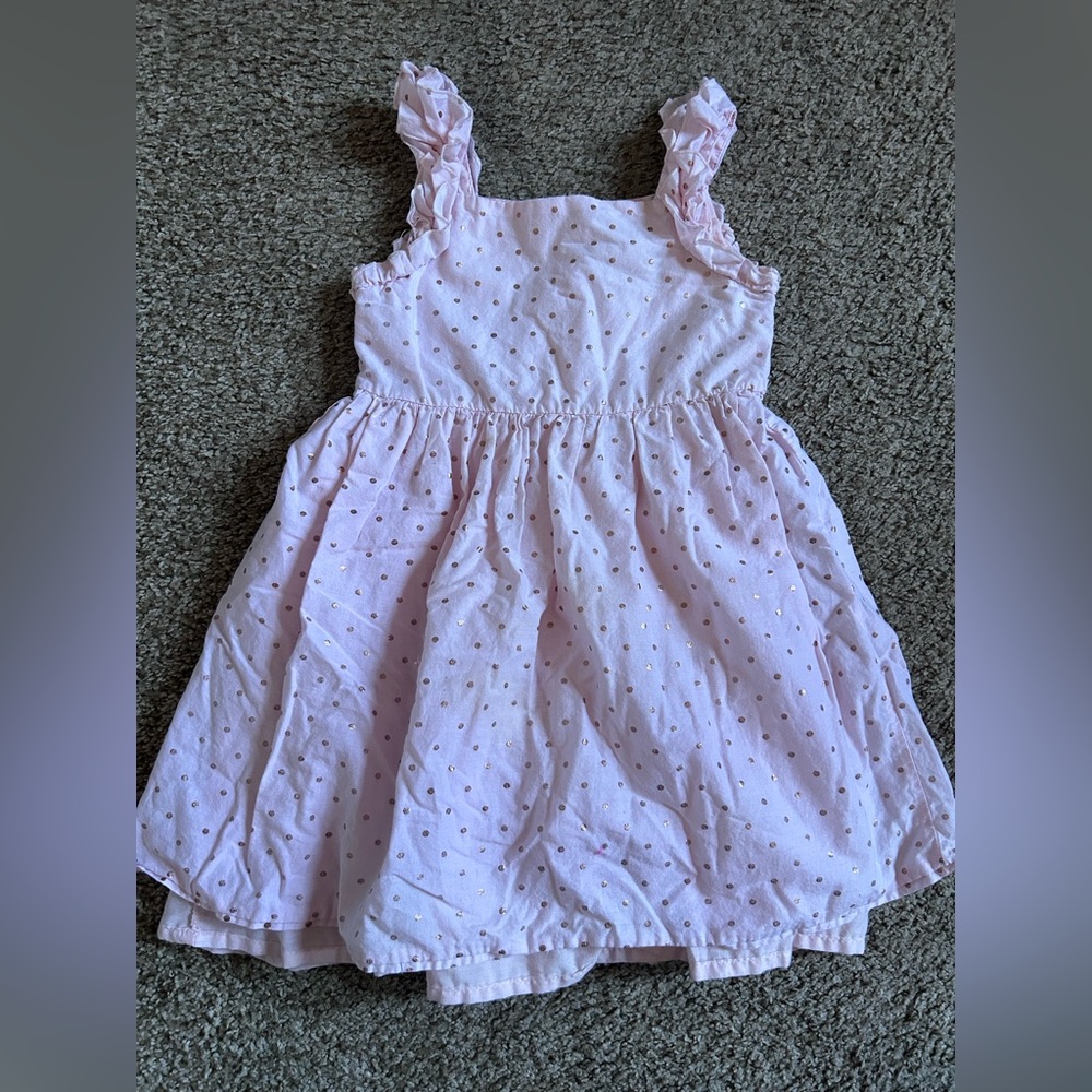 Pink w. Gold Polka Dot Rachel Zoe Toddler Dress